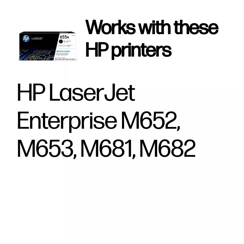 HP 655A melna oriģināla LaserJet tonera kasetne, 12500 lapas, melna, 1 gab.