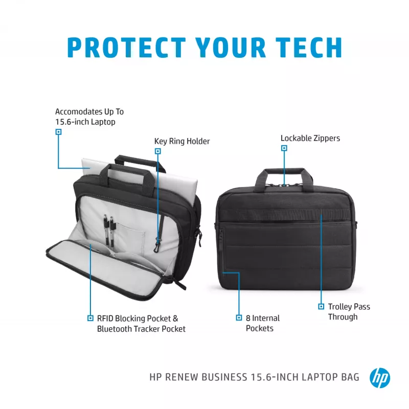 HP Renew Business 15,6 collu klēpjdatora soma, Messenger tipa futrālis, 39,6 cm (15,6 collas), 610 g