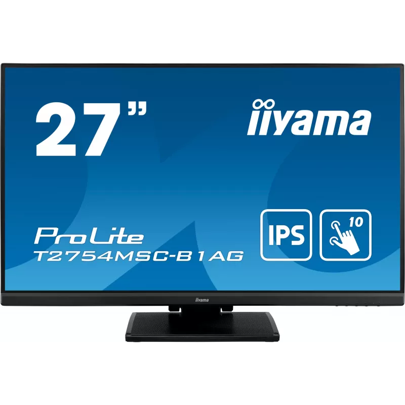 iiyama ProLite T2754MSC-B1AG datora monitors 68,6 cm (27 collas) 1920 x 1080 pikseļi Full HD LED Skārienekrāns Vairāku lietotāju Melns