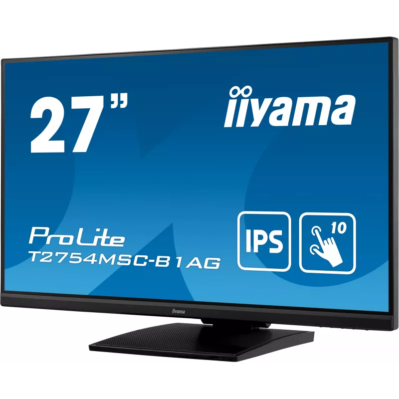iiyama ProLite T2754MSC-B1AG datora monitors 68,6 cm (27 collas) 1920 x 1080 pikseļi Full HD LED Skārienekrāns Vairāku lietotāju Melns
