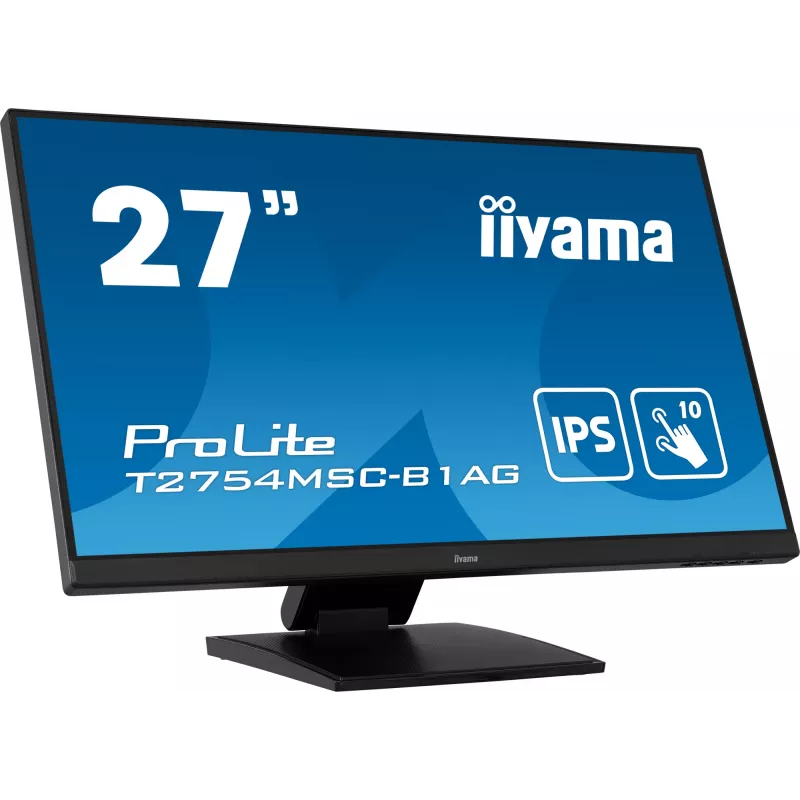 iiyama ProLite T2754MSC-B1AG datora monitors 68,6 cm (27 collas) 1920 x 1080 pikseļi Full HD LED Skārienekrāns Vairāku lietotāju Melns