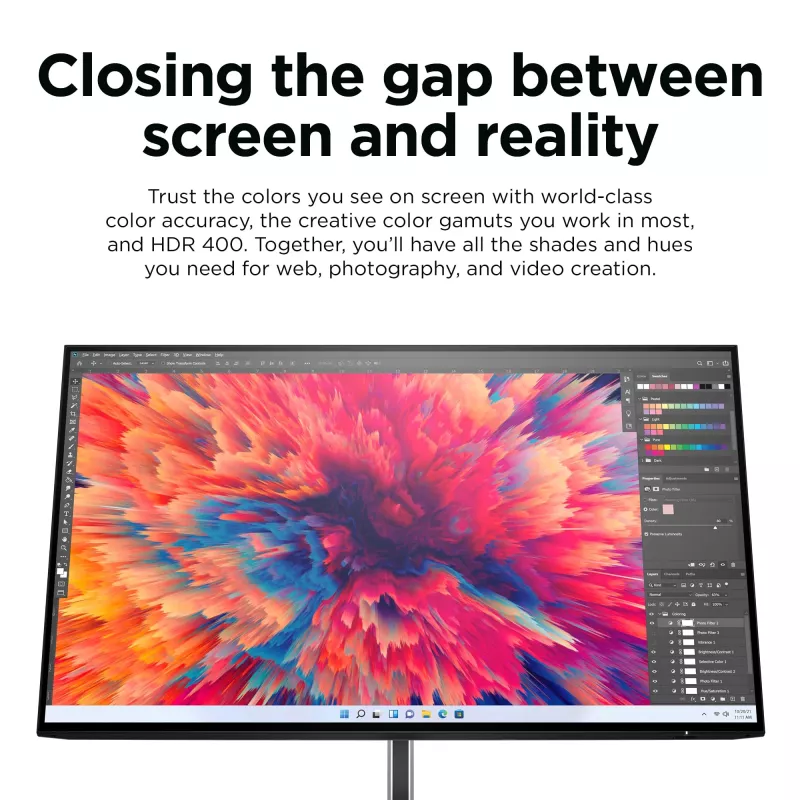 HP Z24q G3 QHD displejs, 60,5 cm (23,8 collas), 2560 x 1440 pikseļi, Quad HD, LCD, 5 ms, Sudraba