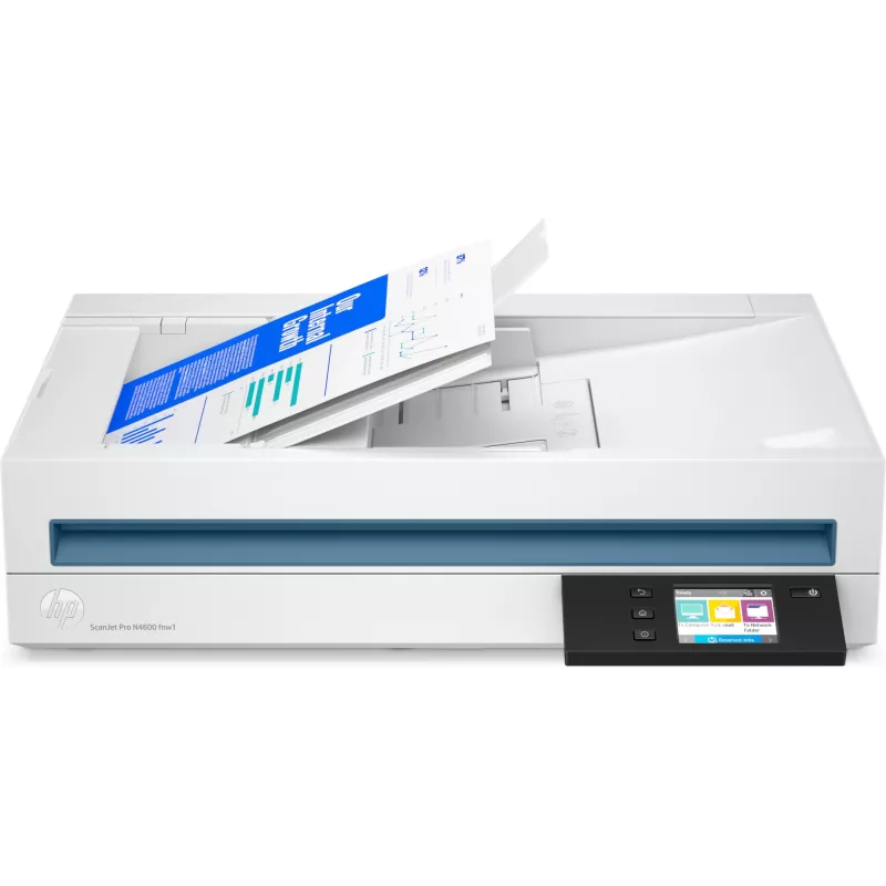 HP Scanjet Pro N4600 fnw1 plakanvirsmas un ADF skeneris 1200 x 1200 DPI A5 Balts