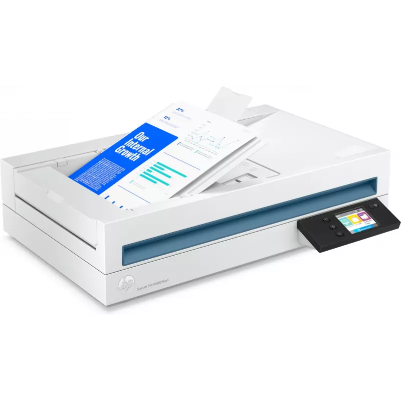 HP Scanjet Pro N4600 fnw1 plakanvirsmas un ADF skeneris 1200 x 1200 DPI A5 Balts