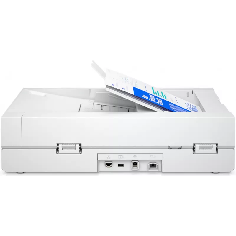 HP Scanjet Pro N4600 fnw1 plakanvirsmas un ADF skeneris 1200 x 1200 DPI A5 Balts