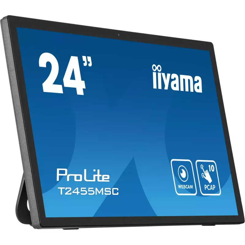 iiyama T2455MSC-B1 datora monitors 61 cm (24 colli) 1920 x 1080 pikseļi Full HD LED skārienekrāns Melns