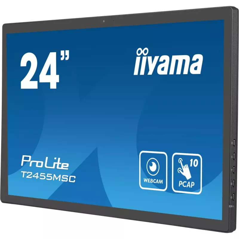 iiyama T2455MSC-B1 datora monitors 61 cm (24 colli) 1920 x 1080 pikseļi Full HD LED skārienekrāns Melns