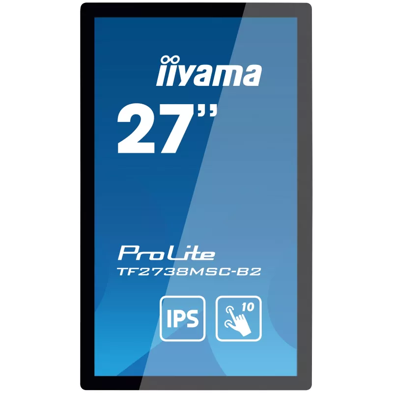 iiyama ProLite TF2738MSC-B2 datora monitors 68,6 cm (27 collas) 1920 x 1080 Full HD LED Skārienekrāns Vairāku lietotāju Melns