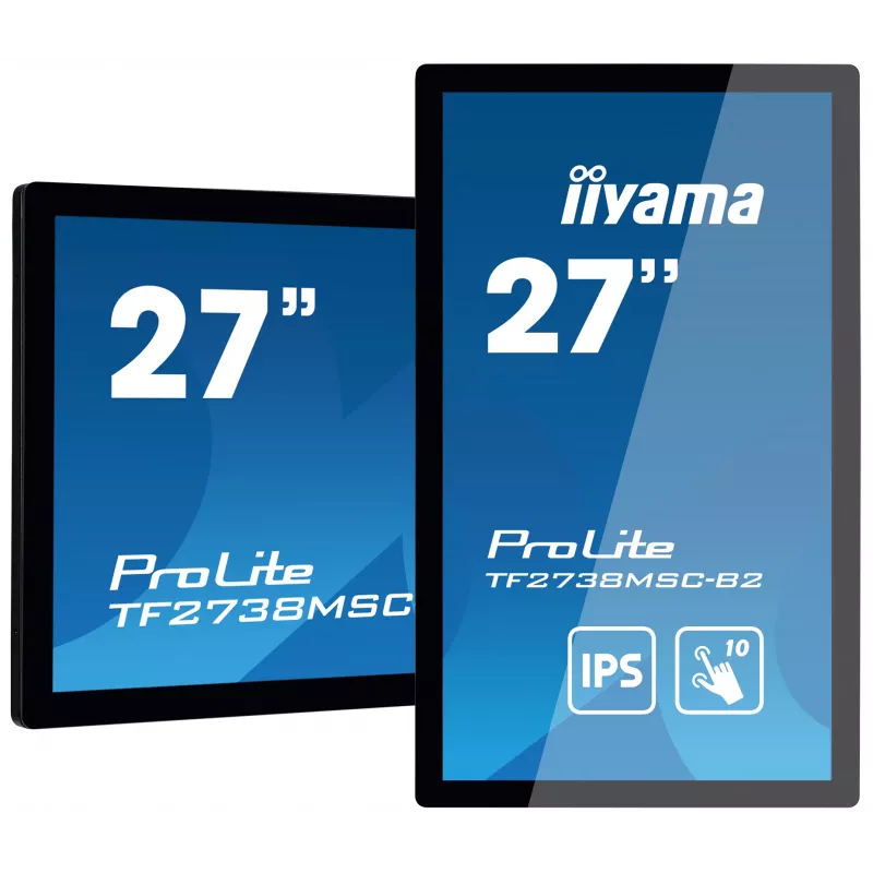 iiyama ProLite TF2738MSC-B2 datora monitors 68,6 cm (27 collas) 1920 x 1080 Full HD LED Skārienekrāns Vairāku lietotāju Melns