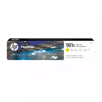 HP 981X High Yield dzeltena Oriģināls PageWide Cartridge, dzeltena, 1 gab., 10000 lapas