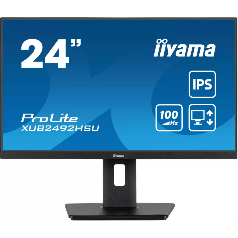 iiyama XUB2492HSU-B6 datora monitors 60.5 cm (23.8 collas) 1920 x 1080 pikseļi Full HD LED Melns
