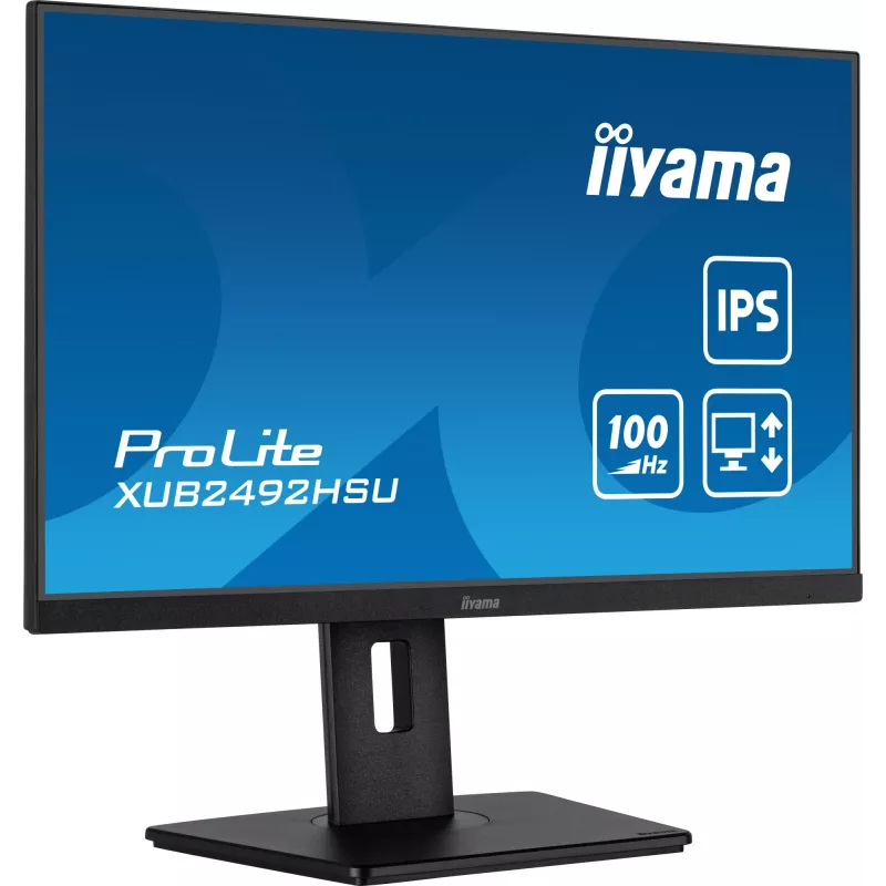 iiyama XUB2492HSU-B6 datora monitors 60.5 cm (23.8 collas) 1920 x 1080 pikseļi Full HD LED Melns