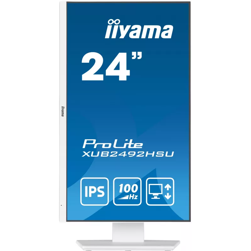 iiyama XUB2492HSU-W6 datora monitors 60.5 cm (23.8 collas) 1920 x 1080 pikseļi Full HD LED Balts