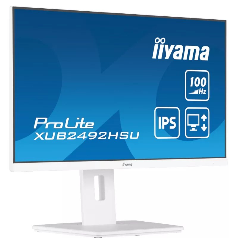 iiyama XUB2492HSU-W6 datora monitors 60.5 cm (23.8 collas) 1920 x 1080 pikseļi Full HD LED Balts