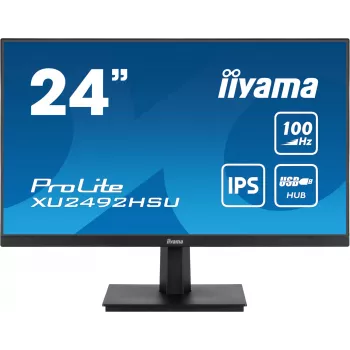 iiyama ProLite XU2492HSU-B6 datora monitors 60.5 cm (23.8 collas) 1920 x 1080 pikseļi Full HD LED Melns