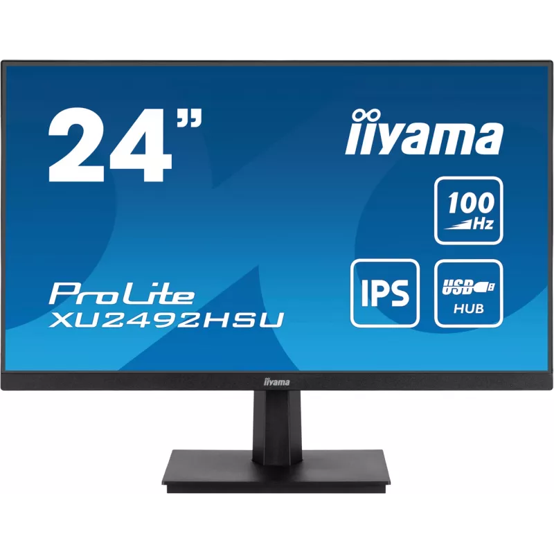iiyama ProLite XU2492HSU-B6 datora monitors 60.5 cm (23.8 collas) 1920 x 1080 pikseļi Full HD LED Melns