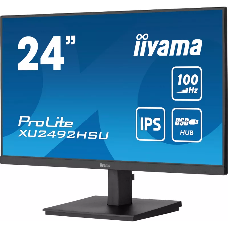 iiyama ProLite XU2492HSU-B6 datora monitors 60.5 cm (23.8 collas) 1920 x 1080 pikseļi Full HD LED Melns