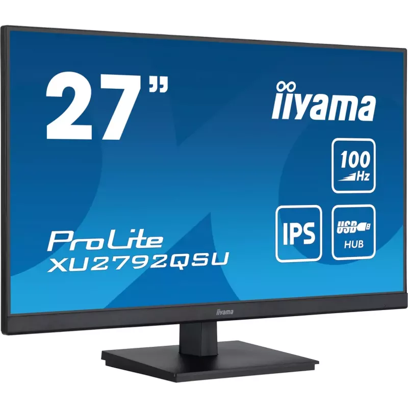 iiyama ProLite datora monitors 68,6 cm (27 colli) 2560 x 1440 pikseļi Quad HD LED melns