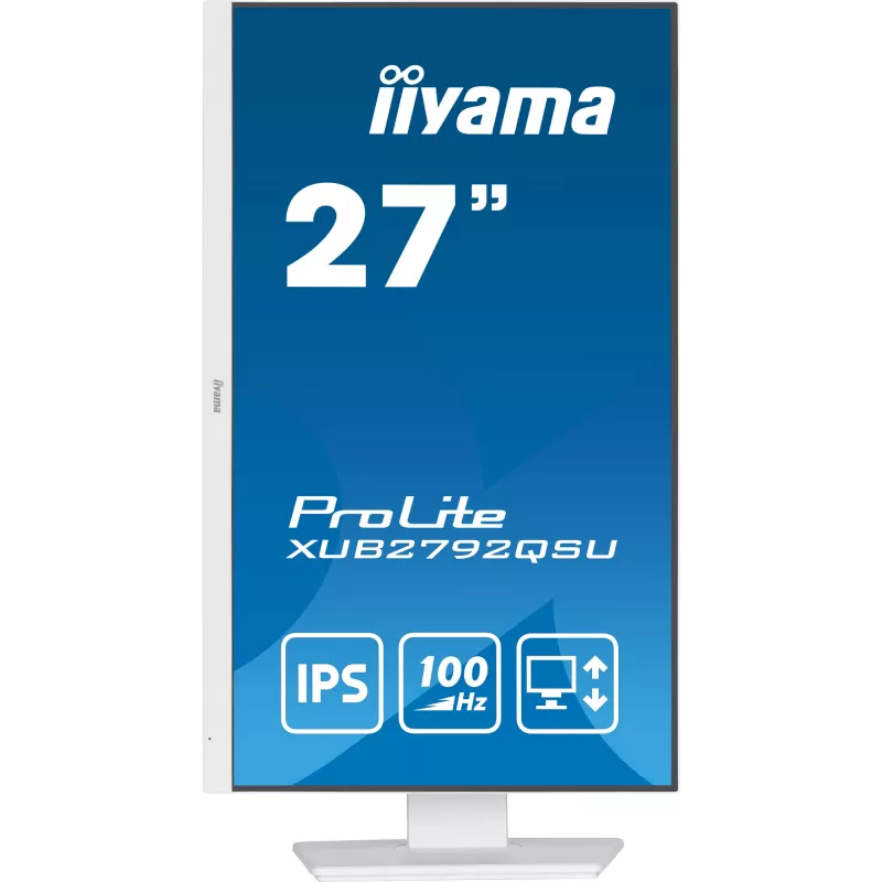 iiyama ProLite XUB2792QSU-W6 datora monitors 68.6 cm (27 colli) 2560 x 1440 pikseļi Quad HD LED Balts