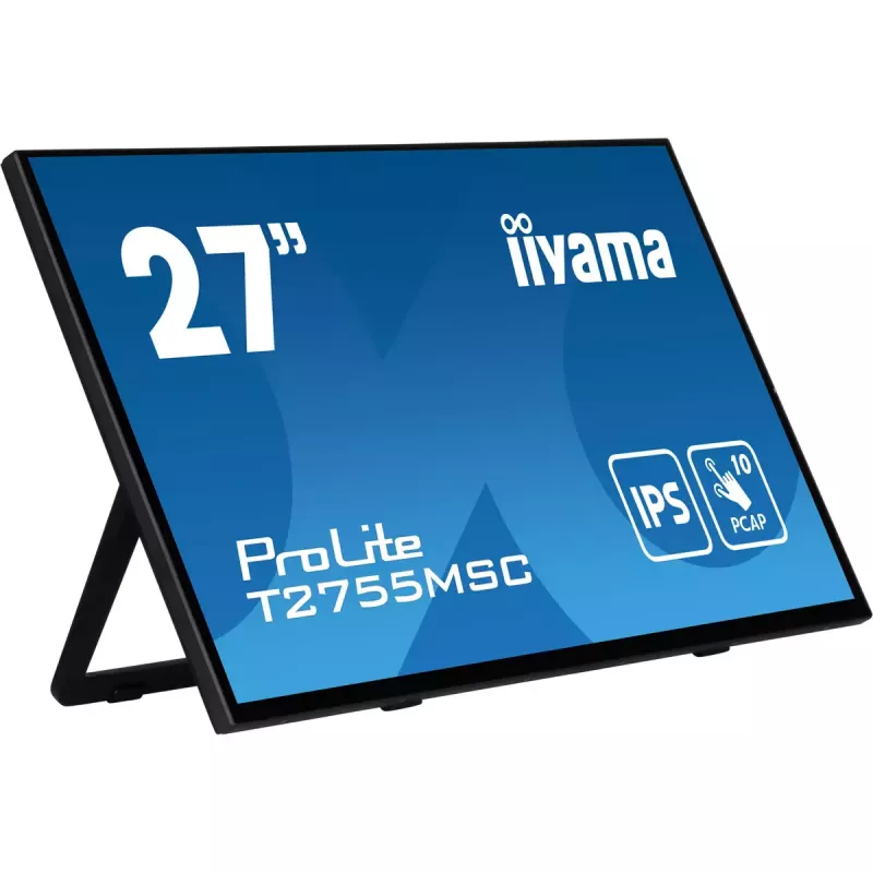 iiyama ProLite T2755MSC-B1 datora monitors 68,6 cm (27 colli) 1920 x 1080 pikseļi Full HD LED Skārienjūtīgs Galda virsmas Melns