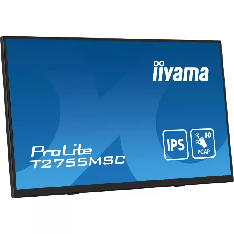 iiyama ProLite T2755MSC-B1 datora monitors 68,6 cm (27 colli) 1920 x 1080 pikseļi Full HD LED Skārienjūtīgs Galda virsmas Melns
