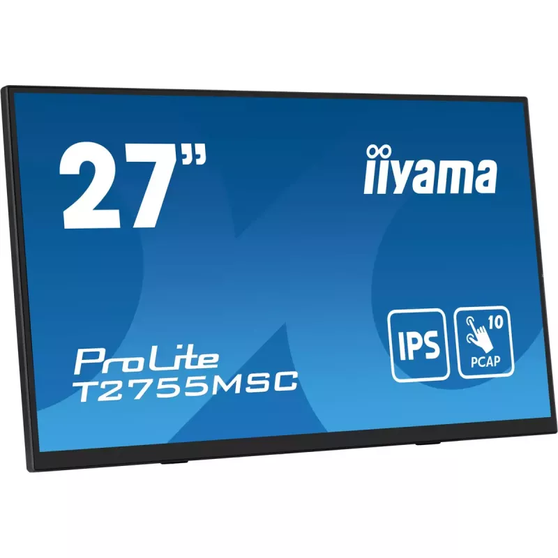 iiyama ProLite T2755MSC-B1 datora monitors 68,6 cm (27 colli) 1920 x 1080 pikseļi Full HD LED Skārienjūtīgs Galda virsmas Melns