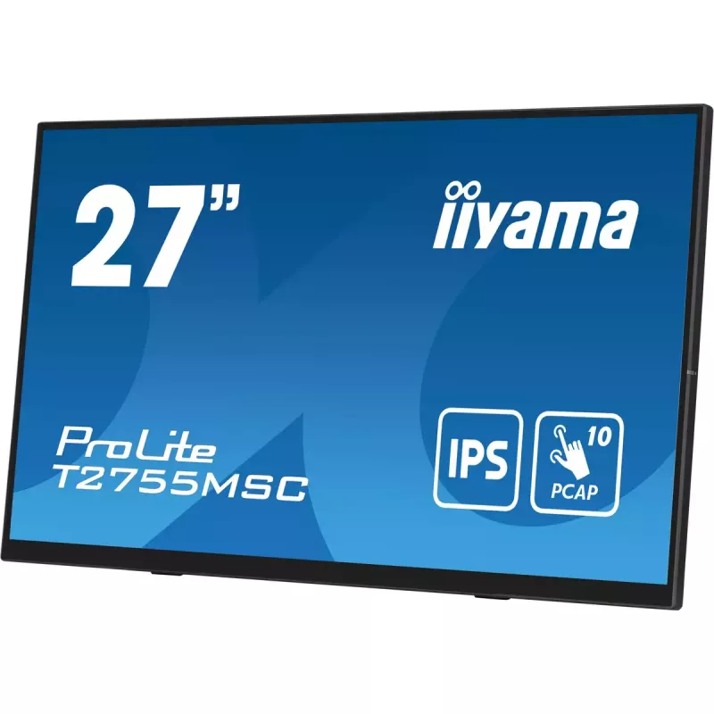iiyama ProLite T2755MSC-B1 datora monitors 68,6 cm (27 colli) 1920 x 1080 pikseļi Full HD LED Skārienjūtīgs Galda virsmas Melns