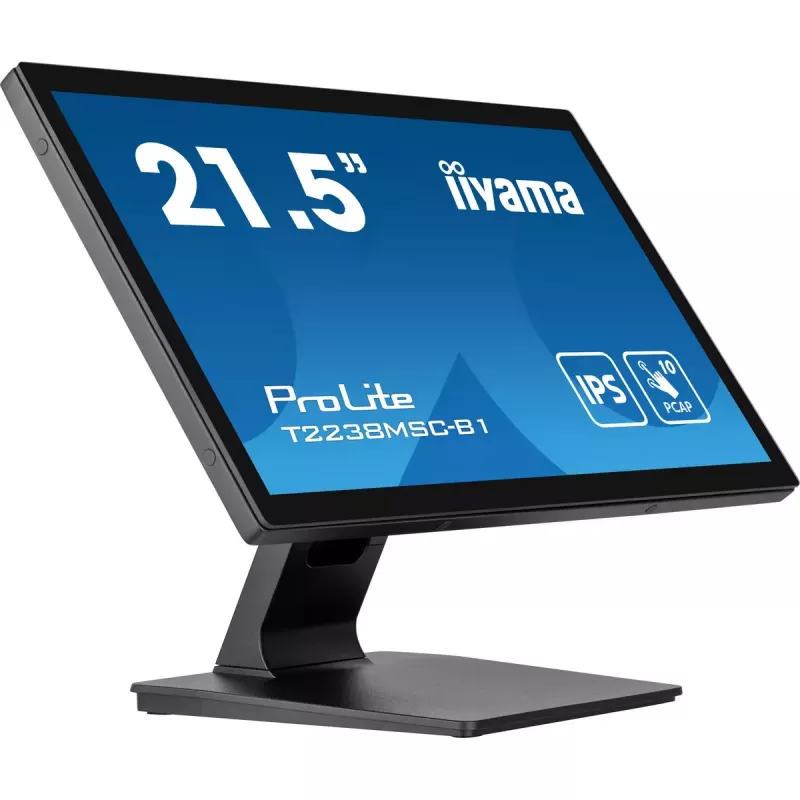 iiyama ProLite T2238MSC-B1 datora monitors 54.6 cm (21.5 collu) 1920 x 1080 pikseļi Full HD LED skārienekrāns Melns