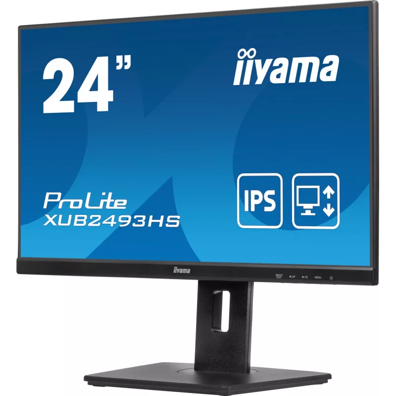iiyama ProLite XUB2493HS-B6 datora monitors 60.5 cm (23.8 collas) 1920 x 1080 pikseļi Full HD LED Melns