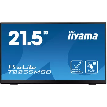 iiyama ProLite T2255MSC-B1 datora monitors 54.6 cm (21.5 collu) 1920 x 1080 pikseļi Full HD LCD skārienekrāns Melns