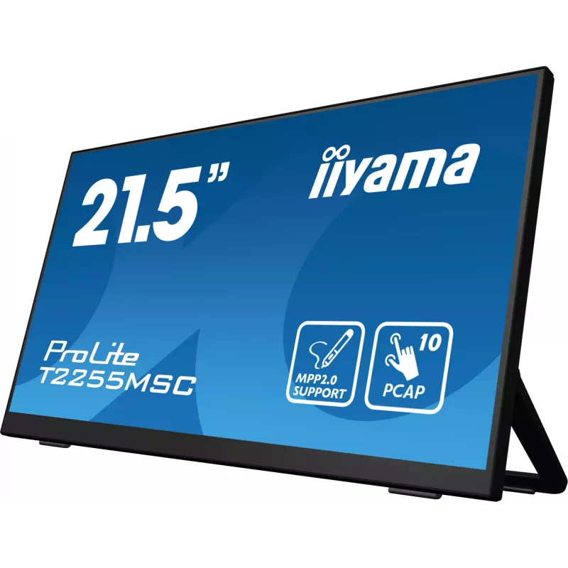 iiyama ProLite T2255MSC-B1 datora monitors 54.6 cm (21.5 collu) 1920 x 1080 pikseļi Full HD LCD skārienekrāns Melns