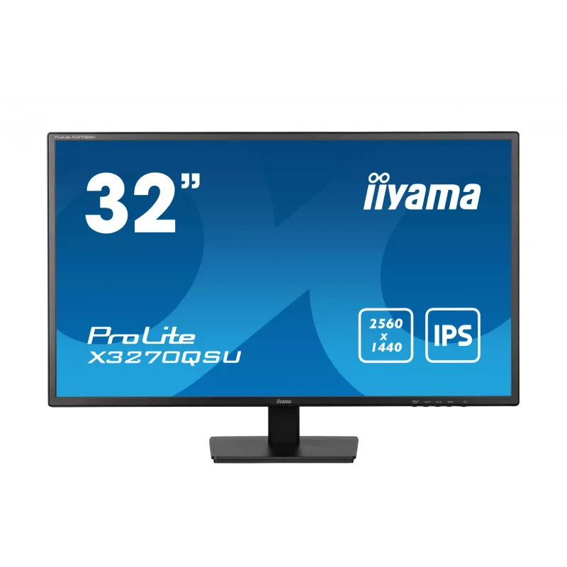 iiyama ProLite X3270QSU-B1 datora monitors 80 cm (31,5 collas) 2560 x 1440 pikseļi Wide Quad HD LED Melns