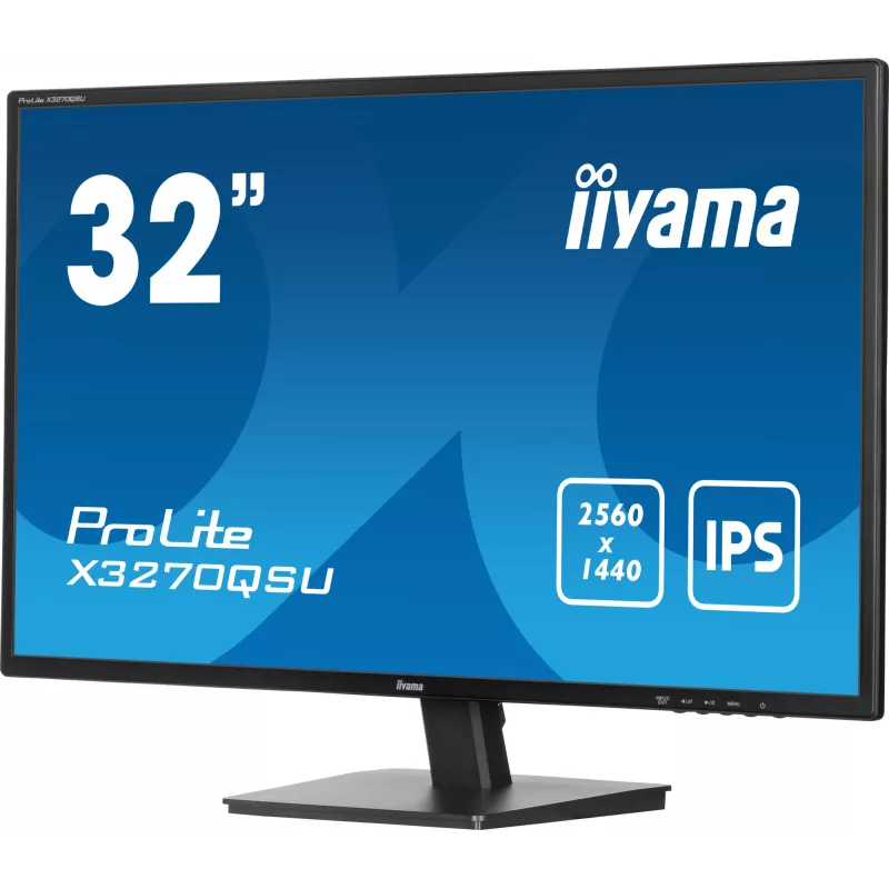 iiyama ProLite X3270QSU-B1 datora monitors 80 cm (31,5 collas) 2560 x 1440 pikseļi Wide Quad HD LED Melns