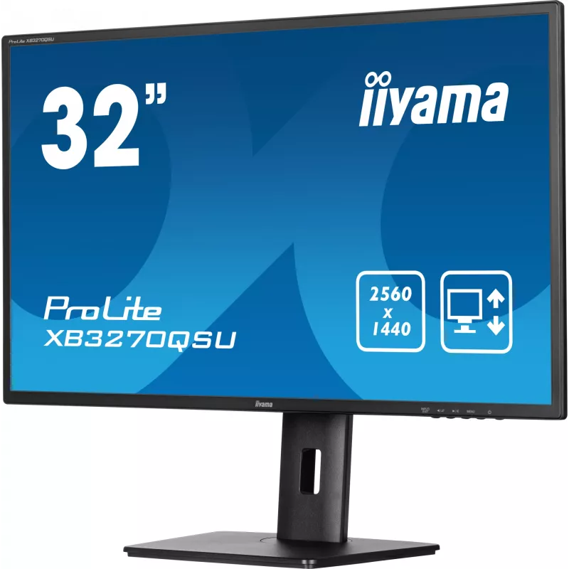 iiyama ProLite XB3270QSU-B1 datora monitors 80 cm (31,5 collu) 2560 x 1440 pikseļi Quad HD LED Melns