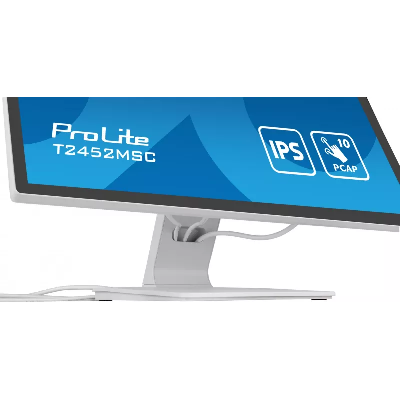 iiyama ProLite T2452MSC-W1 datora monitors 61 cm (24 collas) 1920 x 1080 pikseļi Full HD LCD Skārienekrāns Vairāku lietotāju Balts