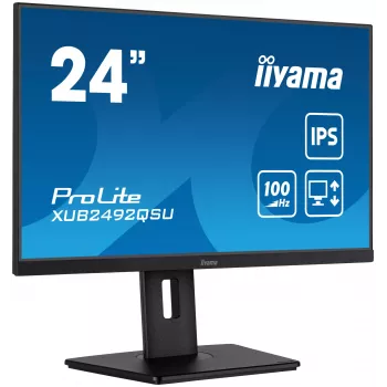 iiyama ProLite XUB2492QSU-B1 datora monitors 60.5 cm (23.8 collas) 2560 x 1440 pikseļi Quad HD LED Melns