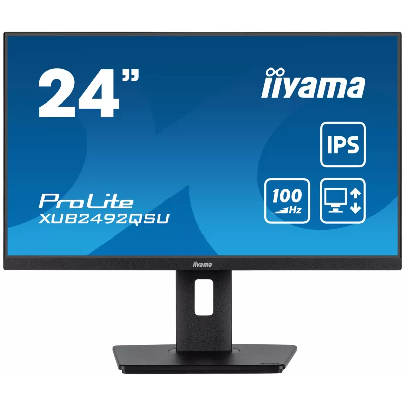 iiyama ProLite XUB2492QSU-B1 datora monitors 60.5 cm (23.8 collas) 2560 x 1440 pikseļi Quad HD LED Melns