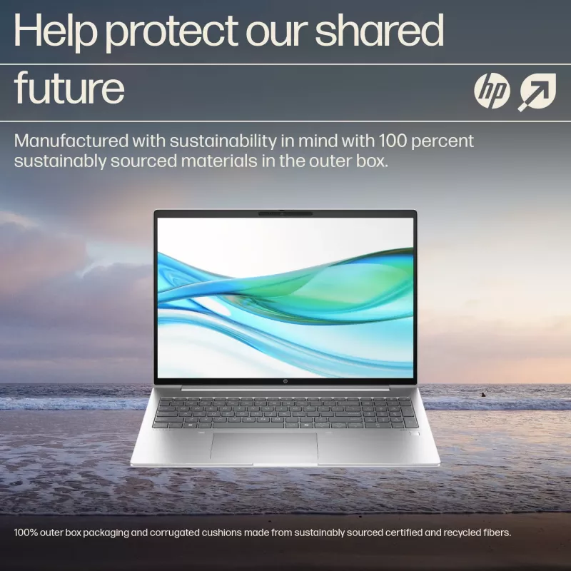 HP ProBook 460 G11 Intel Core Ultra 5 125U klēpjdators 40,6 cm (16 collu) WUXGA 16 GB DDR5-SDRAM 512 GB SSD Wi-Fi 6E (802.11ax) Windows 11 Pro AI PC sudraba krāsā