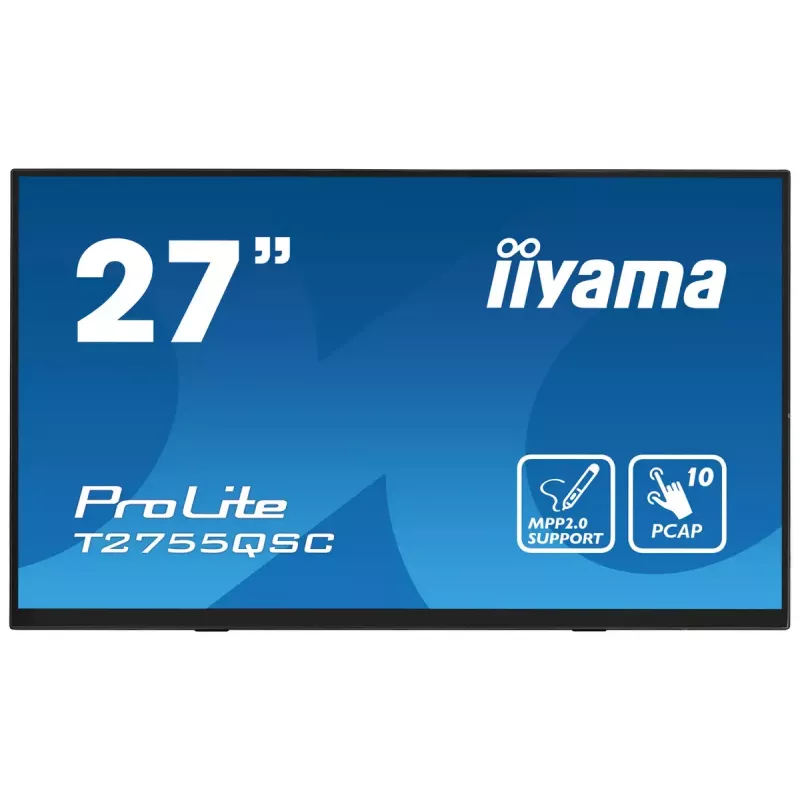 iiyama ProLite T2755QSC-B1 datora monitors 68,6 cm (27 colli) 2560 x 1440 pikseļi Quad HD LCD skārienekrāns Melns