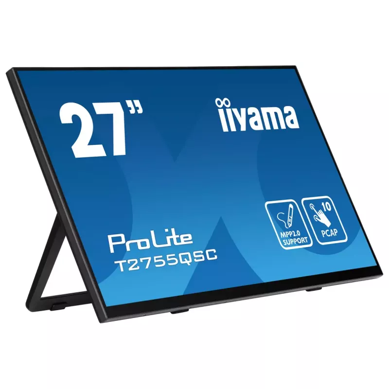 iiyama ProLite T2755QSC-B1 datora monitors 68,6 cm (27 colli) 2560 x 1440 pikseļi Quad HD LCD skārienekrāns Melns