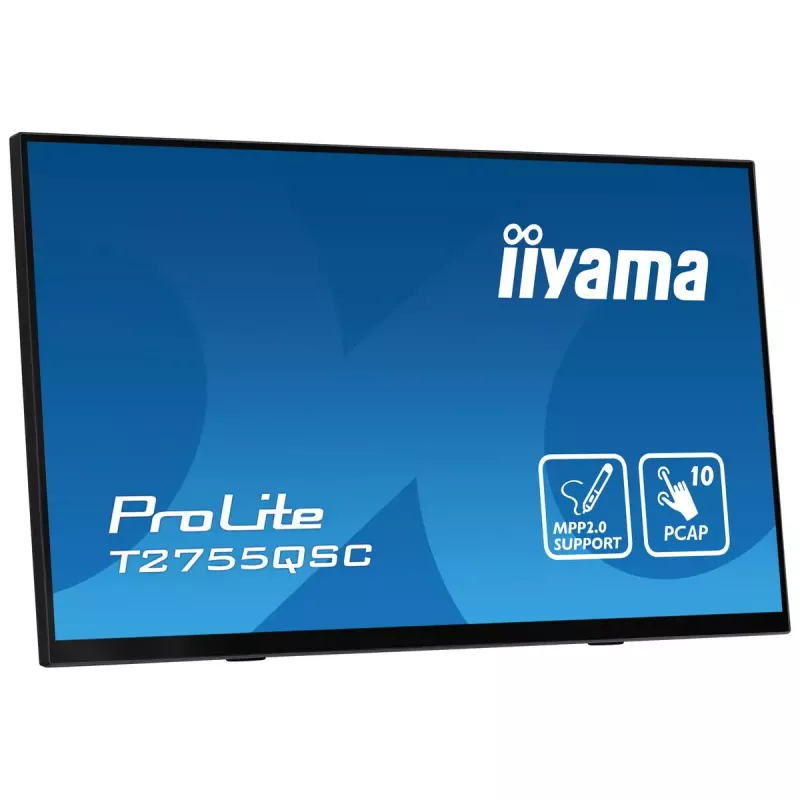 iiyama ProLite T2755QSC-B1 datora monitors 68,6 cm (27 colli) 2560 x 1440 pikseļi Quad HD LCD skārienekrāns Melns
