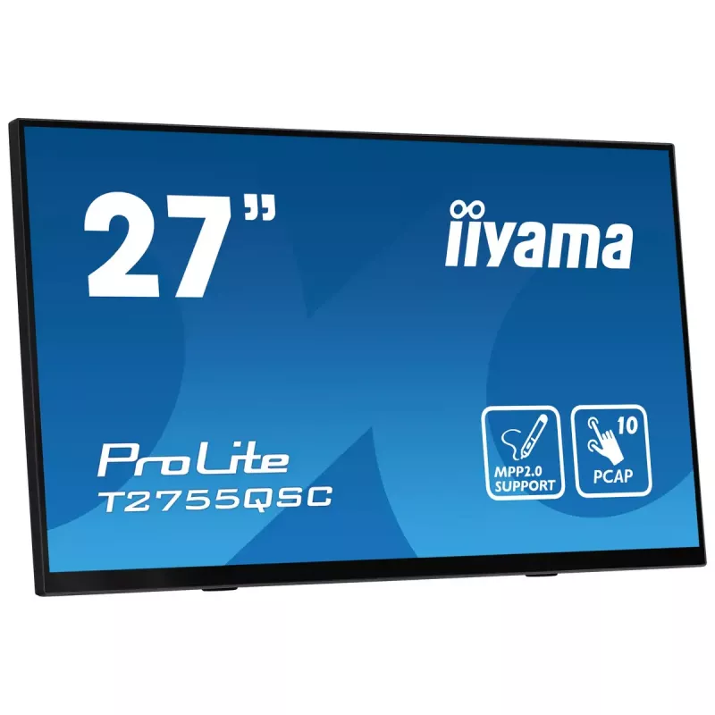 iiyama ProLite T2755QSC-B1 datora monitors 68,6 cm (27 colli) 2560 x 1440 pikseļi Quad HD LCD skārienekrāns Melns