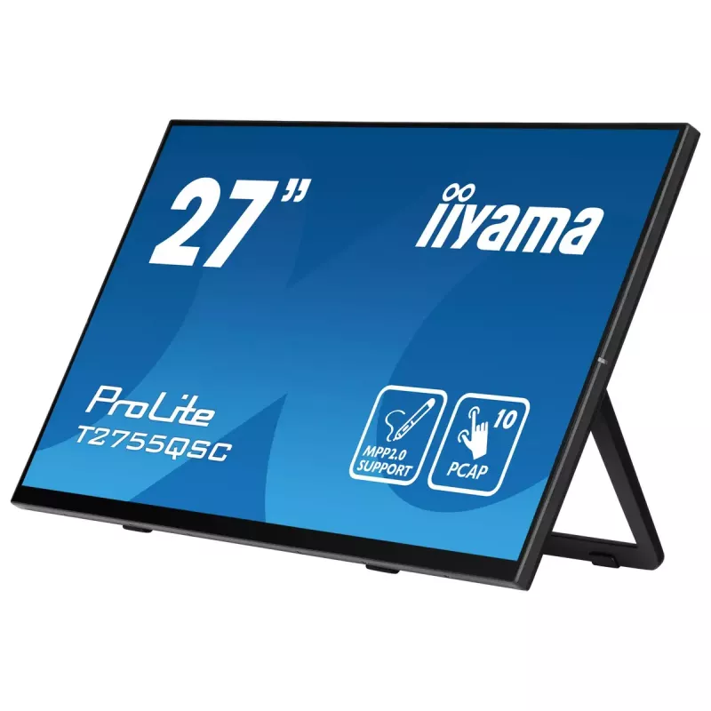 iiyama ProLite T2755QSC-B1 datora monitors 68,6 cm (27 colli) 2560 x 1440 pikseļi Quad HD LCD skārienekrāns Melns