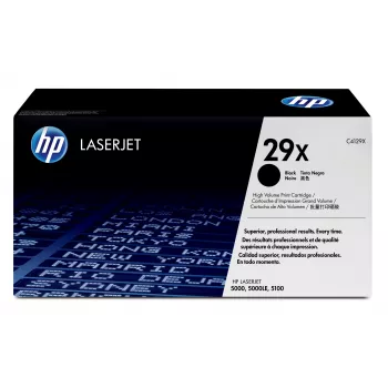 HP 29X lielas ietilpības melns oriģinālais LaserJet tonera kārtridžs 1 gab.