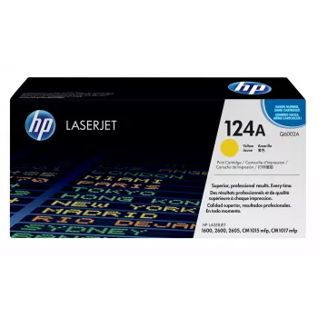 HP 124A dzeltena Oriģināls LaserJet tonera kasete, 2000 lapas, dzeltena, 1 gab.