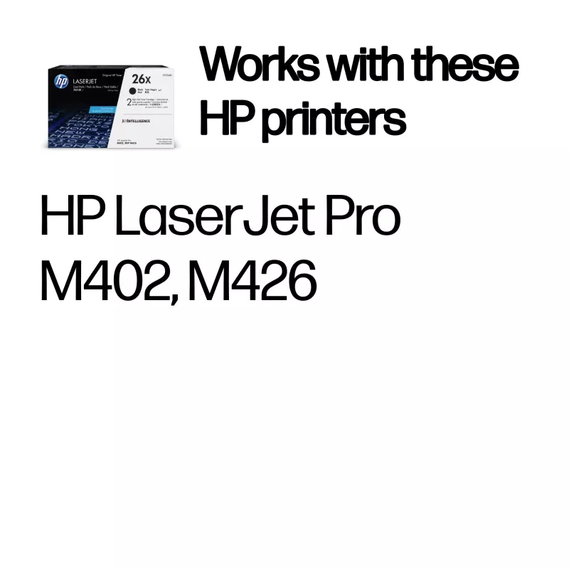 HP 26X 2 paku augstas ietilpības melnas oriģinālās LaserJet tonera kasetnes