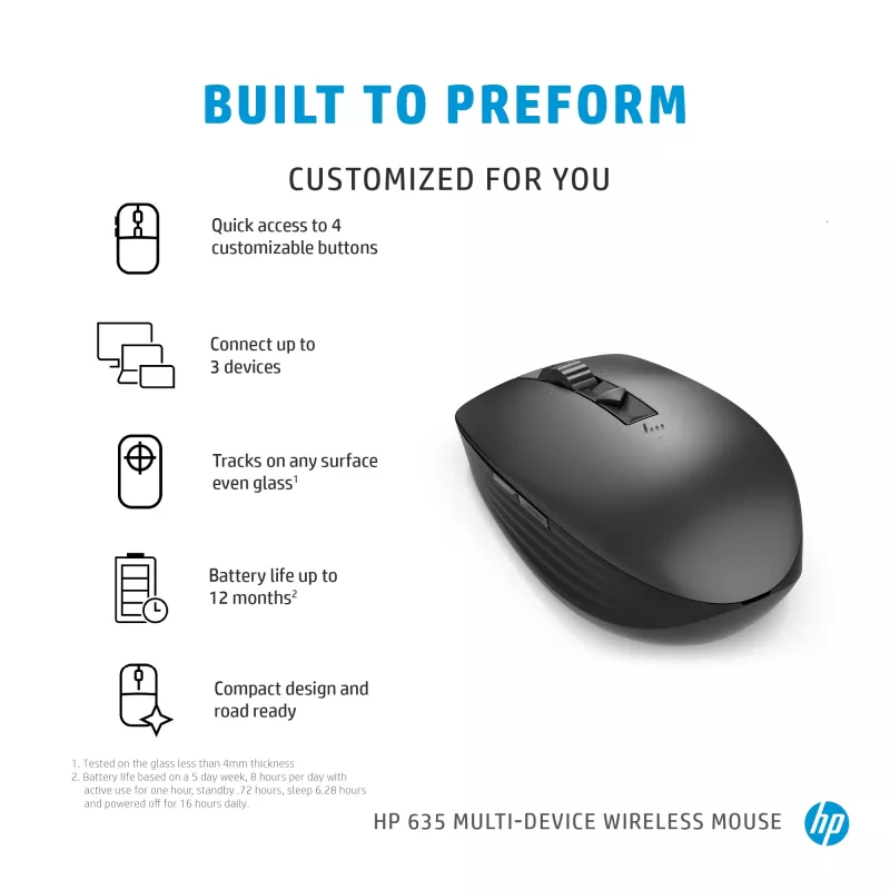 Pele HP 635 Multi-Device Wireless RF Wireless + Bluetooth