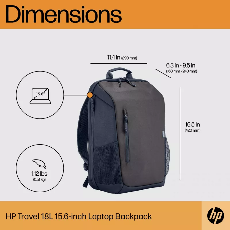HP Travel 18 litru 15.6 Iron pelēka klēpjdatora mugursoma