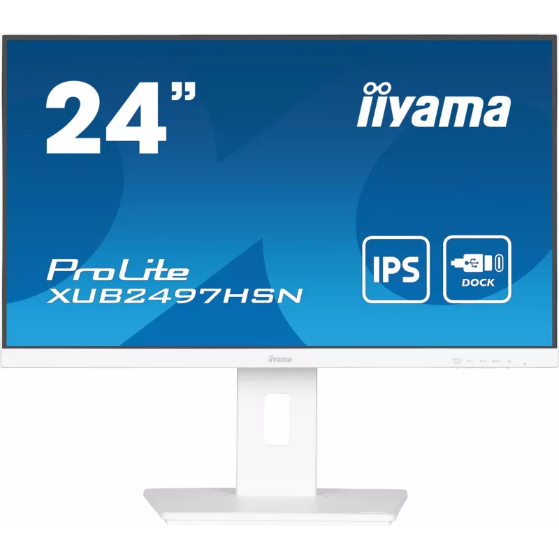 iiyama ProLite XUB2497HSN-W1 datora monitors 60.5 cm (23.8 collas) 1920 x 1080 pikseļi Full HD LED Balts