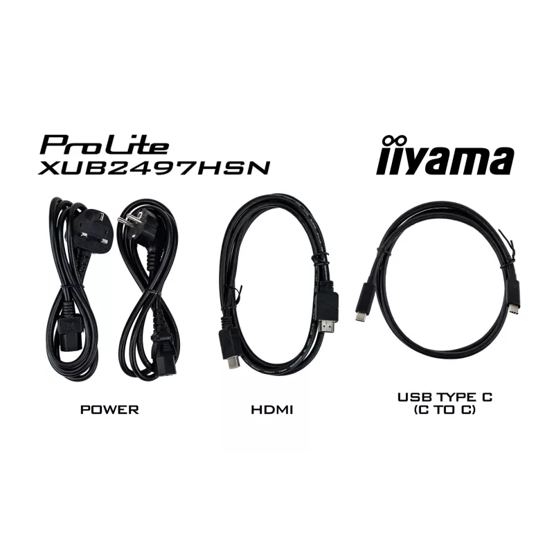 iiyama ProLite XUB2497HSN-W1 datora monitors 60.5 cm (23.8 collas) 1920 x 1080 pikseļi Full HD LED Balts